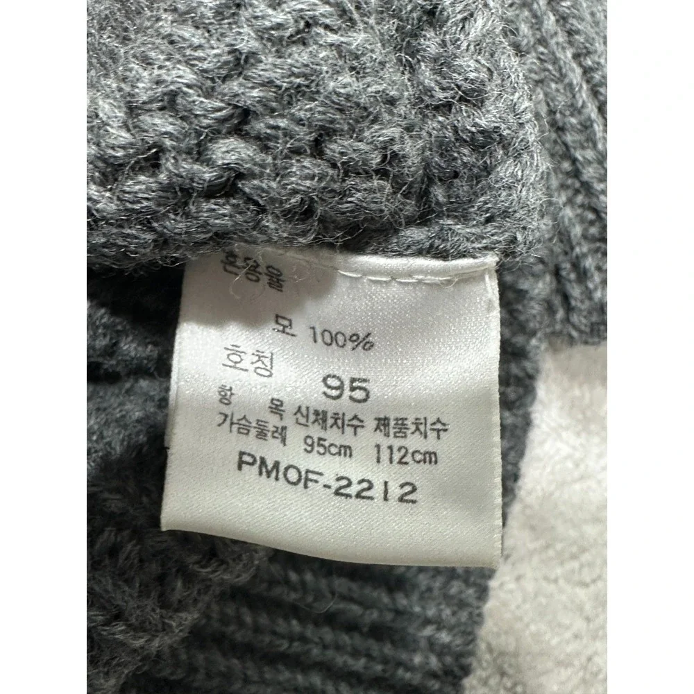 VTG 90s Polo Ralph Lauren Shaker Wool Knit Sweater Grey Heavy Men 95 Medium EUC‎